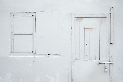 Closed door of old building