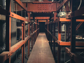 View of empty corridor of building