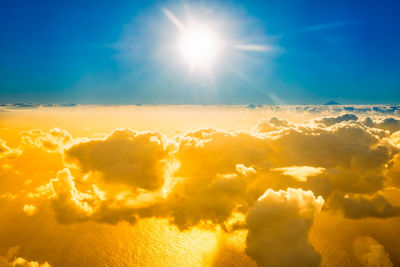 Low angle view of cloudscape against sky during sunset