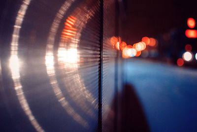 Illuminated defocused lights at night