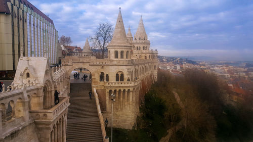 Panoramic view of historic building against sky