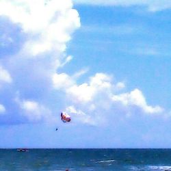 View of sea against cloudy sky