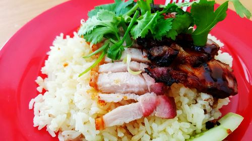 Close-up of salad in plate