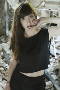 Portrait of young woman