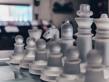 Close-up of chess pieces