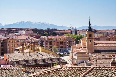 Aerial view of buildings in city