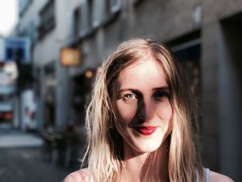 Portrait of smiling young woman