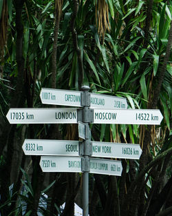 Information sign against plants