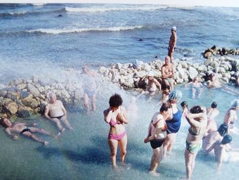 Group of people on beach