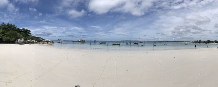 Panoramic view of beach against sky