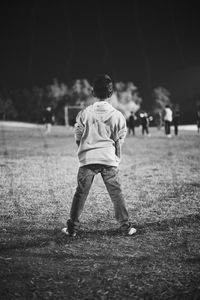 Girl playing on field