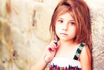 Close-up portrait of girl