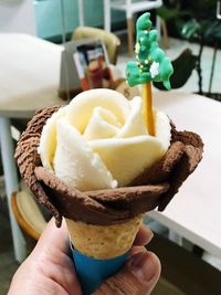 Close-up of ice cream cone