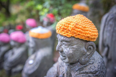 Close-up of statue against blurred background