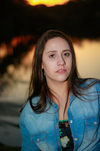 Portrait of beautiful young woman