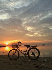 Scenic view of sea during sunset