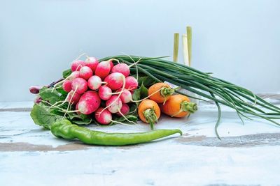 Close-up of fruits on table