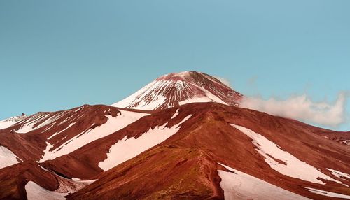 Scenic view of snowcapped mountain against sky