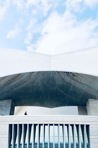 Low angle view of dam against sky