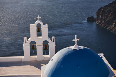 View of lighthouse by sea