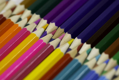 Full frame shot of multi colored pencils