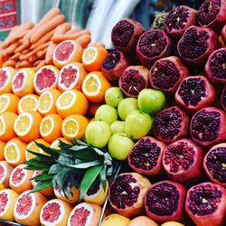 Various fruits for sale in market