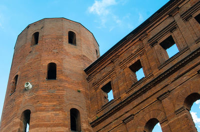 Low angle view of historical building