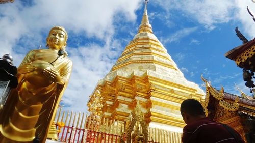Low angle view of stupa