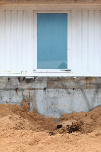 Exterior of weathered building