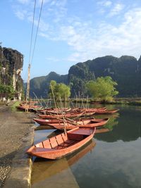 Boats in sea