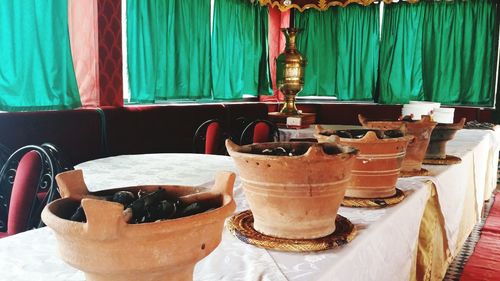 Close-up of food on table