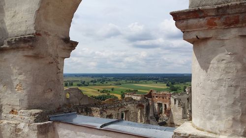 View from castle in janowiec 