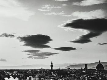 Panoramic view of buildings against sky