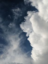 Low angle view of clouds in sky