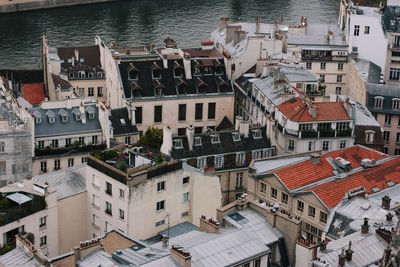 High angle view of townscape