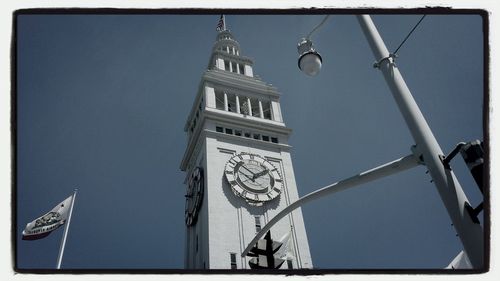 Low angle view of clock tower