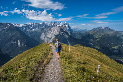 Panoramic viewpoint at alpen tower, haslital, switzerland