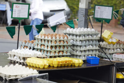 Selling eggs on a german farmer market
 