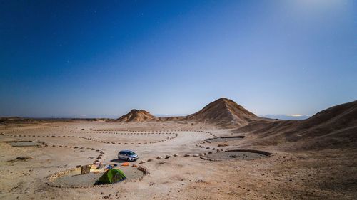 Scenic view of desert against sky