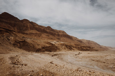 Scenic view of desert against sky