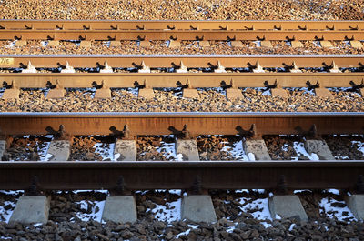 Full frame shot of railroad tracks