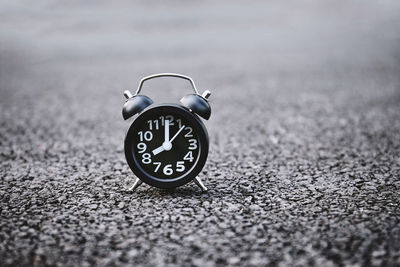 Close-up of clock on street