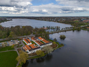 Aerial photo of golf hotel viborg at søndersø, denmark