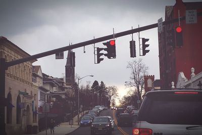 Low angle view of traffic on road