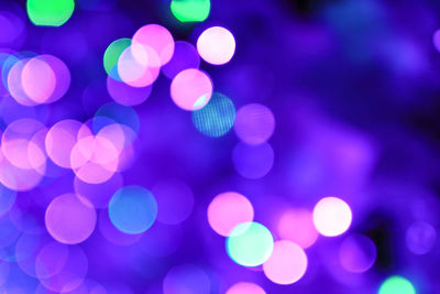 Defocused image of illuminated lights