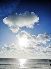 Low angle view of sea against sky