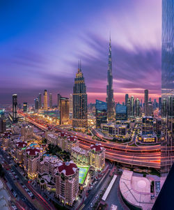 Dubai city center skyline, united arab emirates