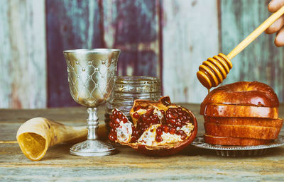 Close-up of food on table