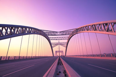 View of bridge against sky during sunset