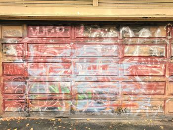 Close-up of multi colored wall